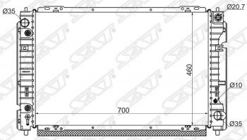 Радиатор двигателя SAT (пластинчатый, 2.0/2.3, МКПП/АКПП) Ford Maverick TM1 дорестайлинг, 5 дв. (2000-2004)