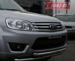 17 279 р. Защита переднего бампера одинарная Souz-96 (d60/60) Ford Escape 2 (2008-2012)  с доставкой в г. Набережные‑Челны. Увеличить фотографию 2