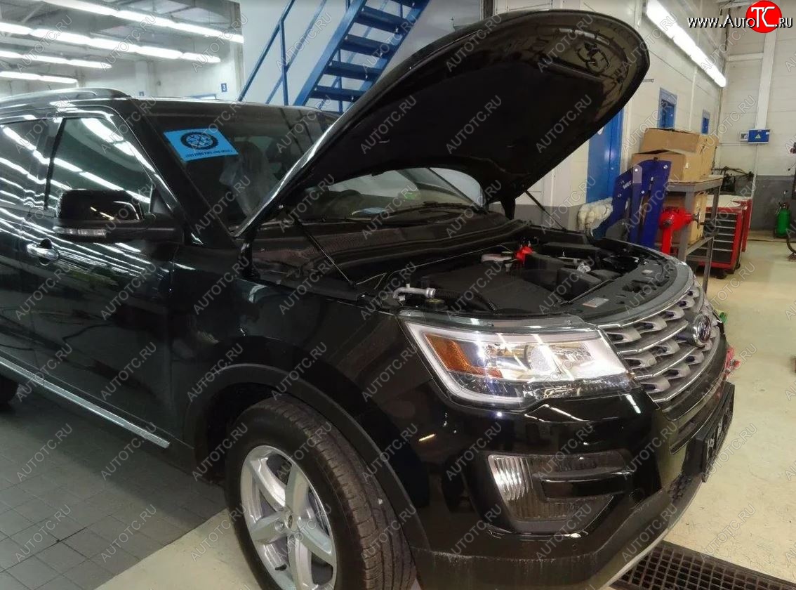 2 049 р. Упоры капота Russtal Ford Explorer U502 1-ый рестайлинг, 5 дв. (2015-2018)  с доставкой в г. Набережные‑Челны