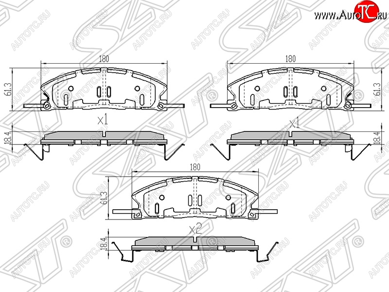 1 669 р. Колодки тормозные SAT (передние)  Ford Explorer  U502 (2010-2016) дорестайлинг  с доставкой в г. Набережные‑Челны