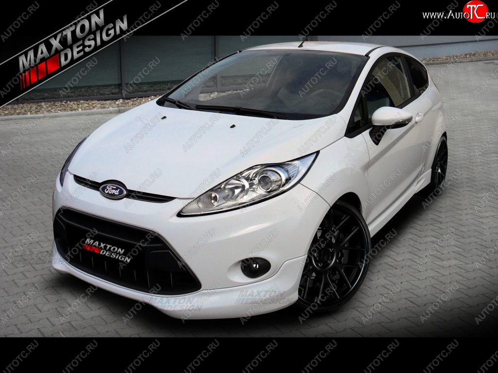 21 149 р. Накладка на передний бампер Maxton Ford Fiesta 6 хэтчбэк 3 дв. дорестайлинг (2008-2013)  с доставкой в г. Набережные‑Челны