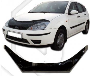 Дефлектор капота CA-Plastiс exclusive Ford (Форд) Focus (Фокус)  1 (1998-2005) 1 седан дорестайлинг, универсал дорестайлинг, хэтчбэк 3 дв. дорестайлинг, хэтчбэк 5 дв. дорестайлинг, седан рестайлинг, универсал рестайлинг, хэтчбэк 3 дв. рестайлинг, хэтчбэк 5 дв. рестайлинг