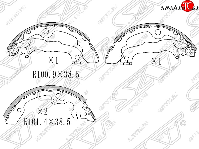 1 699 р. Колодки тормозные SAT (задние) Ford Focus 1 хэтчбэк 5 дв. дорестайлинг (1998-2002)  с доставкой в г. Набережные‑Челны