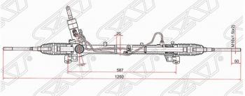 Рулевая рейка SAT (с ГУР) Ford Focus 3 седан рестайлинг (2014-2019)