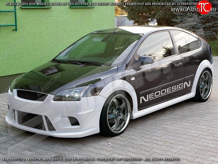 14 199 р. Пороги накладки Neodesign Ford Focus 2 хэтчбэк 3 дв. дорестайлинг (2004-2007)  с доставкой в г. Набережные‑Челны