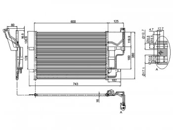 Радиатор кондиционера SAT Ford Focus (2), Mazda 3/Axela (BK), 5, Premacy