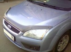 Дефлектор капота NovLine (прозрачный) Ford Focus 2 хэтчбэк 3 дв. дорестайлинг (2004-2007)