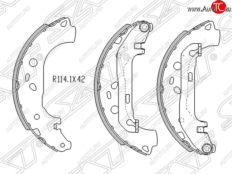 1 999 р. Колодки тормозные SAT (задние)  Ford Focus  2 (2004-2008), Mazda 3/Axela  BK (2003-2009)  с доставкой в г. Набережные‑Челны