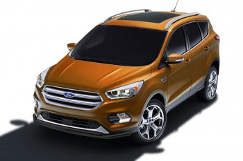 11 749 р. Защита заднего бампера Slitkoff (двойная, d57/42)  Ford Kuga  2 (2016-2019) рестайлинг (Нержавейка, Полированная)  с доставкой в г. Набережные‑Челны. Увеличить фотографию 2