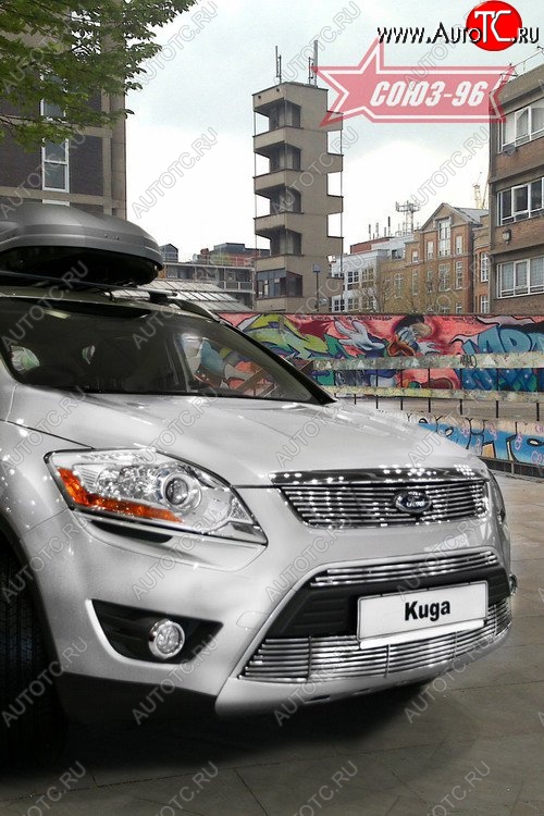 5 579 р. Декоративная вставка воздухозаборника в бампер Souz-96 Ford Kuga 1 (2008-2013)  с доставкой в г. Набережные‑Челны