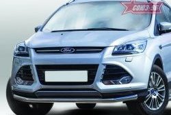 Защита переднего бампера одинарная Souz-96 Premium Low (d60) Ford Kuga 2 дорестайлинг (2013-2016)