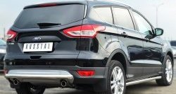 14 899 р. Одинарная защита заднего бампера из трубы диаметром 63 мм SLITKOFF  Ford Kuga  2 (2013-2016) дорестайлинг  с доставкой в г. Набережные‑Челны. Увеличить фотографию 4