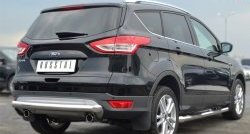 15 449 р. Одинарная защита заднего бампера из трубы диаметром 76 мм SLITKOFF  Ford Kuga  2 (2013-2016) дорестайлинг  с доставкой в г. Набережные‑Челны. Увеличить фотографию 3