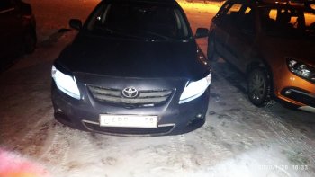 699 р. Комплект ресничек на фары Sport  Toyota Corolla  E150 (2006-2010) седан дорестайлинг (Неокрашенные)  с доставкой в г. Набережные‑Челны. Увеличить фотографию 12