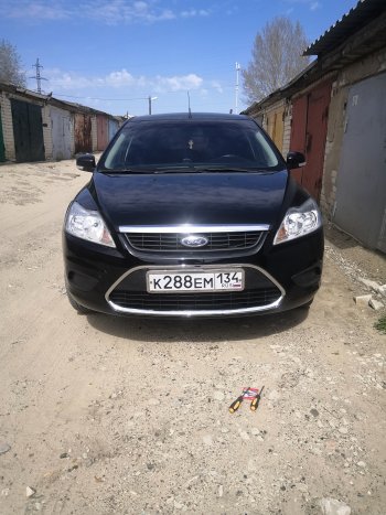 2 299 р. Вставка в центральную часть бампера SAT (с молдингом) Ford Focus 2 седан рестайлинг (2007-2011)  с доставкой в г. Набережные‑Челны. Увеличить фотографию 2