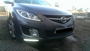 8 999 р. Передний бампер SAT (SPORT) Mazda 6 GH дорестайлинг седан (2007-2010) (Неокрашенный)  с доставкой в г. Набережные‑Челны. Увеличить фотографию 3