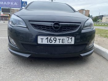 1 469 р. Сетка на бампер Russtal (черная)  Opel Astra  J (2009-2012) хэтчбек 5 дв. дорестайлинг  с доставкой в г. Набережные‑Челны. Увеличить фотографию 4