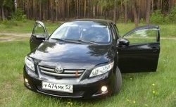 699 р. Комплект ресничек на фары Sport  Toyota Corolla  E150 (2006-2010) седан дорестайлинг (Неокрашенные)  с доставкой в г. Набережные‑Челны. Увеличить фотографию 2