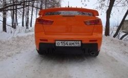 5 399 р. Накладка Evo на задний бампер Mitsubishi Lancer CY седан дорестайлинг (2007-2010) (Неокрашенная)  с доставкой в г. Набережные‑Челны. Увеличить фотографию 4