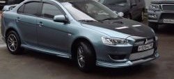 31 799 р. Пластиковый капот Evo Mitsubishi Lancer 10 хэтчбэк дорестайлинг (2007-2010) (Неокрашенный)  с доставкой в г. Набережные‑Челны. Увеличить фотографию 8