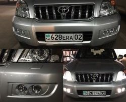 11 799 р. Комплект масок для ПТФ Sport Toyota Land Cruiser Prado J120 (2002-2009) (Неокрашенные)  с доставкой в г. Набережные‑Челны. Увеличить фотографию 6