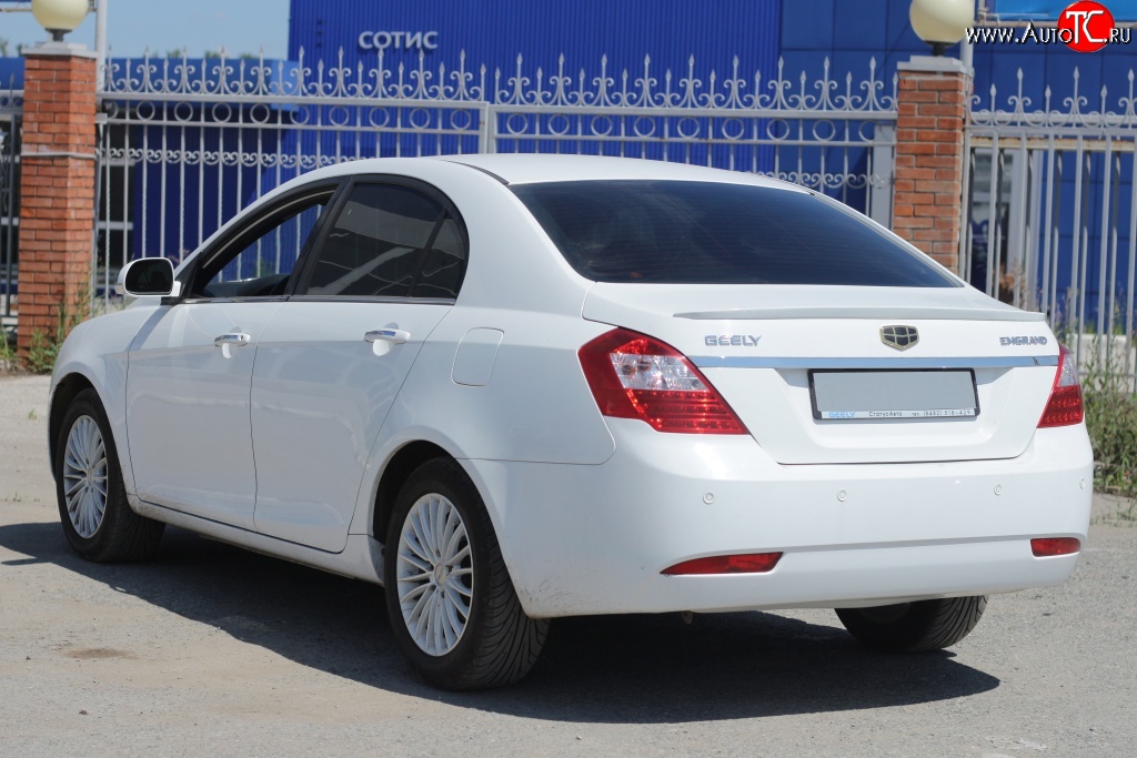 2 599 р. Лип спойлер Кураж  Geely Emgrand EC7 (2009-2016) седан дорестайлинг (Неокрашенный)  с доставкой в г. Набережные‑Челны