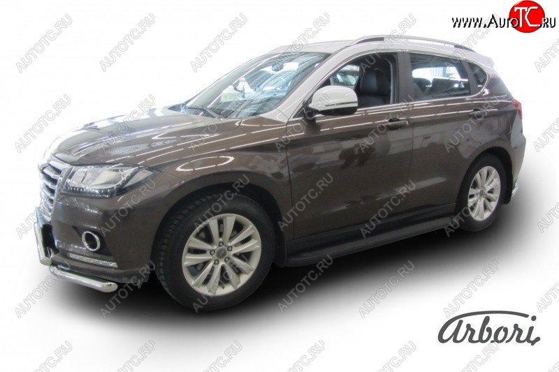 11 609 р. Порожки для ног Arbori Optima Black Haval H2 (2014-2021)  с доставкой в г. Набережные‑Челны