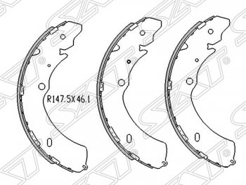 Колодки тормозные SAT (задние) Isuzu D-Max RA,RC SingleCab   (2002-2012)