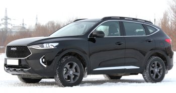 11 849 р. Рейлинги крыши АПС Haval F7  дорестайлинг (2018-2022) (Серебристые, без поперечин)  с доставкой в г. Набережные‑Челны. Увеличить фотографию 2