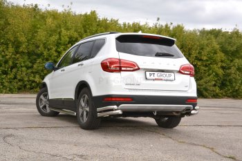 25 999 р. Защита порогов из трубы Ø63 Petroil Tuning Haval H6 (2013-2020) (Нержавеющая полированная сталь)  с доставкой в г. Набережные‑Челны. Увеличить фотографию 2