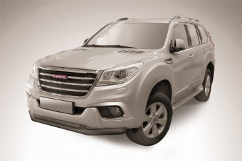 Защита переднего бампера Slitkoff (двойная трубы, d76/57) Haval (Хавал) H9 (Н9) (2017-2019) 1-ый рестайлинг