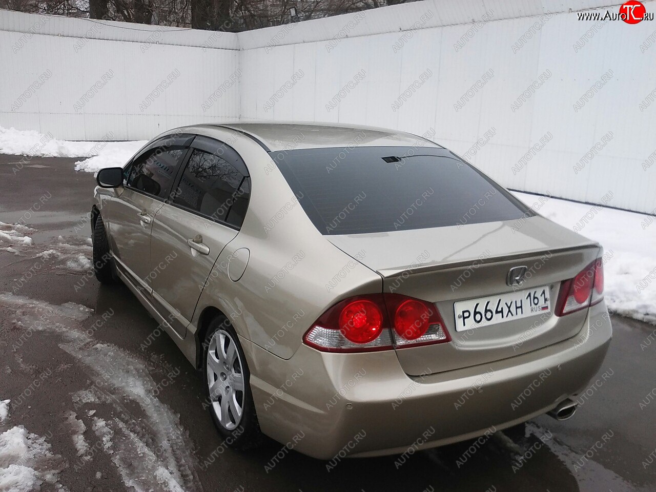 3 399 р. Лип спойлер АВТОКРАТ  Honda Civic  FD (2005-2011) седан дорестайлинг, седан рестайлинг (Неокрашенный)  с доставкой в г. Набережные‑Челны