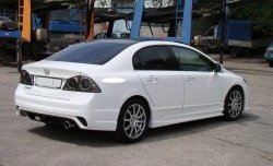 18 499 р. Задний бампер INGS Extreem  Honda Civic  FD (2005-2011) седан дорестайлинг, седан рестайлинг (Неокрашенный)  с доставкой в г. Набережные‑Челны. Увеличить фотографию 2