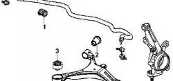1 589 р. Полиуретановый сайлентблок нижнего рычага передней подвески (передний) Точка Опоры Honda CR-V RD4,RD5,RD6,RD7,RD9  дорестайлинг (2001-2004)  с доставкой в г. Набережные‑Челны. Увеличить фотографию 2