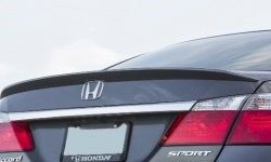 3 499 р. Лип спойлер Сабля Honda Accord CR седан дорестайлинг (2013-2016) (Неокрашенный)  с доставкой в г. Набережные‑Челны. Увеличить фотографию 5