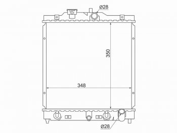 Радиатор двигателя SAT (трубчатый, МКПП/АКПП) Honda Civic EG седан (1992-1995)