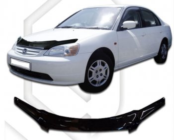 Дефлектор капота SD (EN2, ES9) CA-Plastiс Honda (Хонда) Civic (Цивик)  ES (2000-2003) ES седан дорестайлинг