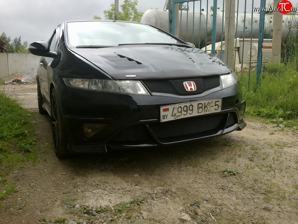 12 899 р. Пластиковый капот Sport Honda Civic FK,FN хэтчбэк 5 дв. дорестайлинг (2005-2008)  с доставкой в г. Набережные‑Челны