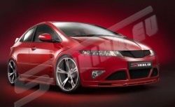 Накладка на передний бампер S-tuning Honda Civic FK,FN хэтчбэк 5 дв. дорестайлинг (2005-2008)