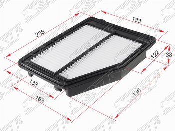 Фильтр воздушный двигателя SAT Honda (Хонда) Civic (Цивик)  FK2 (2011-2016) FK2 хэтчбэк 5 дв.