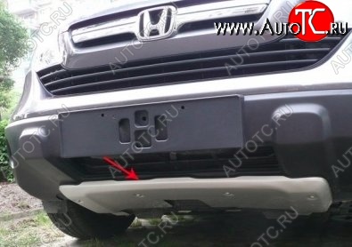 10 349 р. Накладка на передний бампер CT Honda CR-V RE1,RE2,RE3,RE4,RE5,RE7 дорестайлинг (2007-2010) (Неокрашенная)  с доставкой в г. Набережные‑Челны