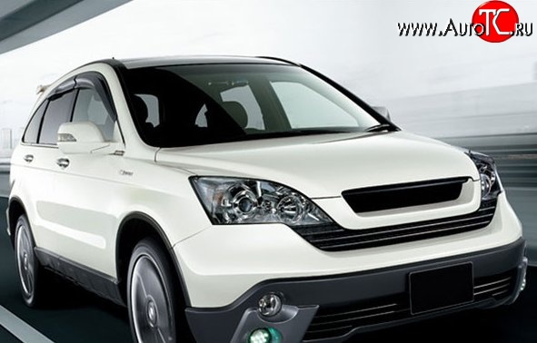 2 399 р. Решётка радиатора M-VRS Honda CR-V RE1,RE2,RE3,RE4,RE5,RE7 дорестайлинг (2007-2010) (Неокрашенная)  с доставкой в г. Набережные‑Челны