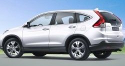 2 149 р. Накладки на внешние ручки дверей СТ Honda CR-V RM1,RM3,RM4 дорестайлинг (2012-2015) (Неокрашенные)  с доставкой в г. Набережные‑Челны. Увеличить фотографию 3