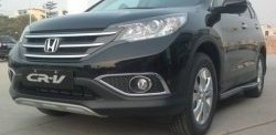 9 749 р. Накладка на передний бампер CT Honda CR-V RM1,RM3,RM4 дорестайлинг (2012-2015) (Неокрашенная)  с доставкой в г. Набережные‑Челны. Увеличить фотографию 2