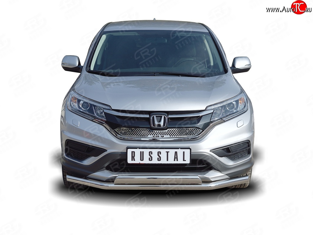 2 899 р. Решётка радиатора (рестайлинг) Russtal Honda CR-V RM1,RM3,RM4 дорестайлинг (2012-2015) (Неокрашенная)  с доставкой в г. Набережные‑Челны