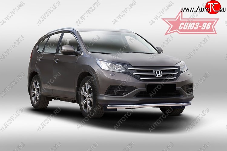 12 059 р. Защита переднего бампера одинарная Souz-96 (d60) Honda CR-V RM1,RM3,RM4 дорестайлинг (2012-2015)  с доставкой в г. Набережные‑Челны