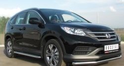 16 899 р. Одинарная защита переднего бампера диаметром 63 мм SLITKOFF Honda CR-V RM1,RM3,RM4 дорестайлинг (2012-2015)  с доставкой в г. Набережные‑Челны. Увеличить фотографию 4