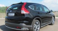 18 299 р. Защита заднего бампера (Ø42 мм с уголками, нержавейка) SLITKOFF Honda CR-V RM1,RM3,RM4 дорестайлинг (2012-2015)  с доставкой в г. Набережные‑Челны. Увеличить фотографию 4