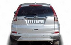 Защита заднего бампера (Ø75x42 мм, нержавейка) Russtal Honda CR-V RM1,RM3,RM4 дорестайлинг (2012-2015)