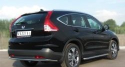 14 499 р. Одинарная защита заднего бампера из трубы диаметром 42 мм SLITKOFF  Honda CR-V  RM1,RM3,RM4 (2012-2015) дорестайлинг  с доставкой в г. Набережные‑Челны. Увеличить фотографию 3